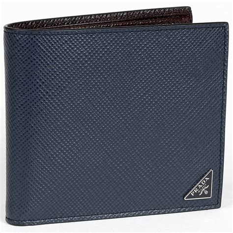 prada navy mens wallet